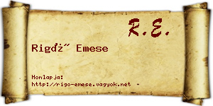 Rigó Emese névjegykártya